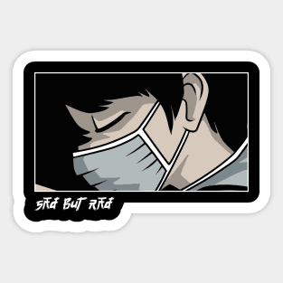 Sad But Rad Antisocial Japanese Aesthetic Dark Depression Sticker